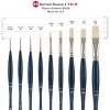 Borciani e Bonazzi Unico Bianco Synthetic Paint Brush Assorted Shapes -Set of 9 Plus Roll-Up Case - All Paint Types - Ergonomic Handle, Cruelty-Free, - 4 of 4