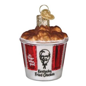 Old World Christmas 2.5 Inch Kfc Bucket Of Chicken It's Finger Licken' Good Tree Ornaments - 1 of 3