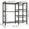 Storage Rack Kitchen Baker's Rack 3 Tiers 4 Baskets Steel Mesh Coffee Bar Fryer Stand Black Utility Organizer - 3 of 4