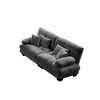 JUJABU Chenille Loveseat Sofa with 2 Lumbar pillows and 2 throw pillows  for Living Rooms - 2 of 4