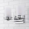 LED Light Metal/Frosted Glass Contemporary Glam Pendent Chrome - JONATHAN Y - 3 of 4
