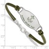 Black Bow Jewelry Sterling Silver Alpha Sigma Tau Greek Life Strand Bracelet 7 Inch - 2 of 3