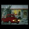 Northlight LED Lighted Fiber Optic Santa in Truck Christmas Canvas Wall Art 11.75" x 15.75" - 3 of 4
