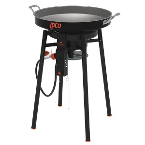 Loco Cookers 22 Inch SureSpark Disco Cooker with Interchangeable Leg System and Push Button Electronic Ignition for Cooking Equipment, Black - 1 of 4
