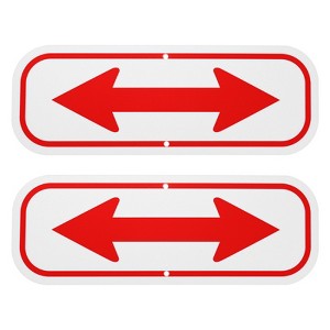 Unique Bargains Aluminum Reflective Outdoor Durable Arrow Sign 1 Pc - 1 of 4