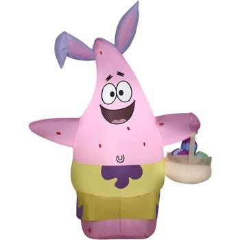 Gemmy Airblown Inflatable Patrick in Easter Outfit   SM, 4 ft Tall, Pink