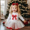 The Juniper Shop Coquette Christmas Snowflake Bow Toddler Long Sleeve Tee - 2 of 3
