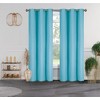 38" x 84" Solid Blackout Thermal Grommet Curtain Panels (Set of 2 Black) - 3 of 4