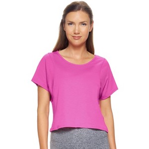 Expert Brand USA-Made Women's MoCA™ Cotton Blend Cropped Tee - 1 of 4