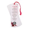 Dicksons Cardinal and Roses - I Live On, Red/White 6 x 2 Inch Paper Tassel Bookmark with Coin; Pack of 15 - 2 of 2