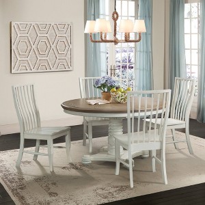 5pc Cayman Dining Set White - Picket House Furnishings, Beige