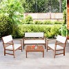 BestMassage 4-Piece Patio Bistro Set Outdoor Patio Furniture for Backyard Garden - 2 of 4