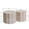 Angel Sar Set of 2 Round Coffee Tables, Faux Mars Pattern Modern Side Tables for Living Room, Office, Apartment - 3 of 4
