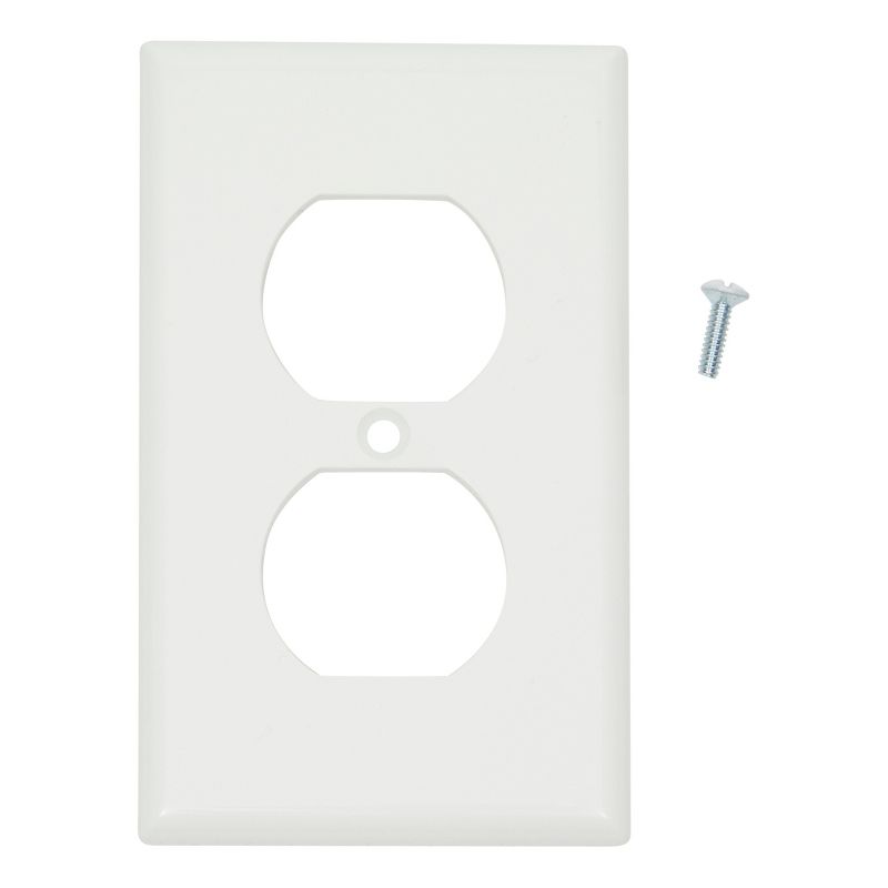 Built Industrial 12 Pack Standard Light Switch Plates and Outlet Covers, 1-Gang, 2-Gang, Duplex Receptacle for Wall, White, 4 of 8