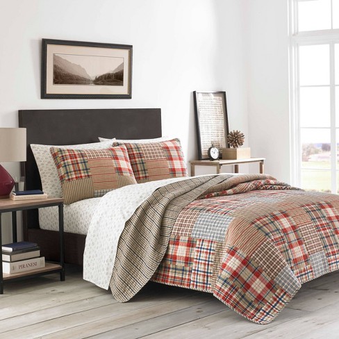 Eddie Bauer Lake House Plaid Cotton Quilt Set