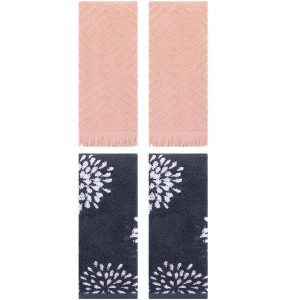 REGALWOVEN 4 Pcs Bathroom Pure Cotton Absorbent  Decorative Hand Towel - 1 of 4