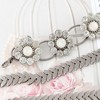 Anna-Kaci Women's Floral Waist Chain with Chevron Link Design and Crystal Accents - Silver - 2 of 4