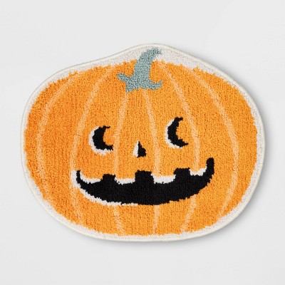 18"x22" Halloween Jack-O-Lantern Shaped Bath Rug - Hyde and EEK! Boutique™