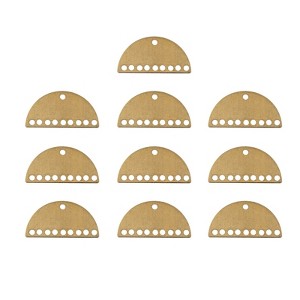 John Bead Beadwork Findings Half Moon with 10-Hole Gold Jewelry Finding, 30pcs - 1 of 4
