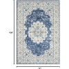 Boho Vintage Rug, Washable Floral Print Low-Pile Non-Slip Rubber Backing Carpet for Living Room, Bedroom, Office, Dining - 2 of 4