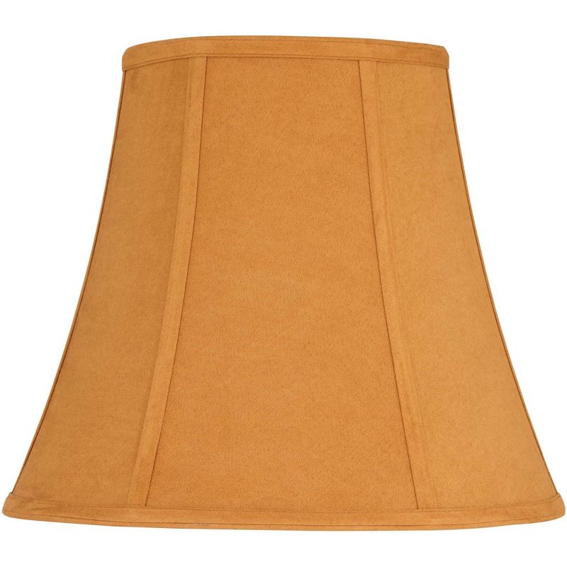 Springcrest Bell Lamp Shade Rust Medium 8" Top x 14" Bottom x 12" Slant x 11.5" High Spider Replacement Harp and Finial Fitting, 1 of 8