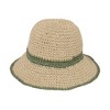 Anna-Kaci Packable Crochet Straw Bucket Hat with Two-Tone Design Lightweight Summer Sun Hat for Beach Travel Hiking Outdoor Use - 3 of 4