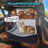 JOEJOY Elevated Dog Car Seat, Memory Foam Pet Booster Seat with Detachable Washable Cover, Portable Travel-Safe Bed for Cars - 3 of 4
