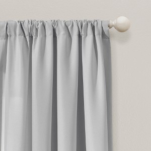 Lush Décor Tulle Skirt Colorblock Window Curtain Panels Light Gray/White 40x84 Set - 1 of 4