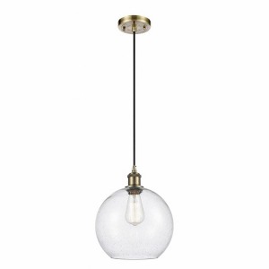Athens - 1 Light Cord Hung Mini Pendant In Industrial Style-13 Inches Tall and 10 Inches Wide - 1 of 1