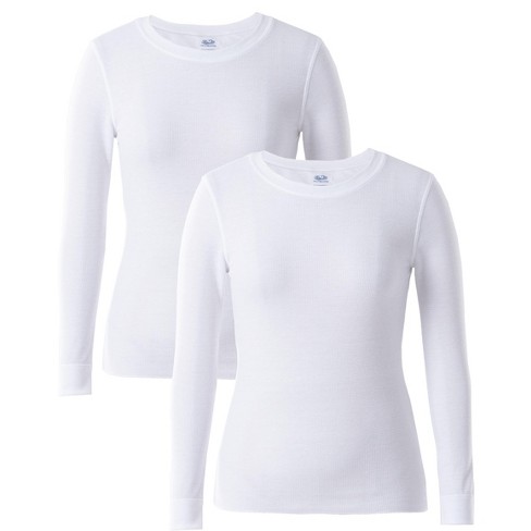 Fruit Of The Loom Women's And Plus Long Underwear Waffle Thermal Top And  Bottom Set : Target