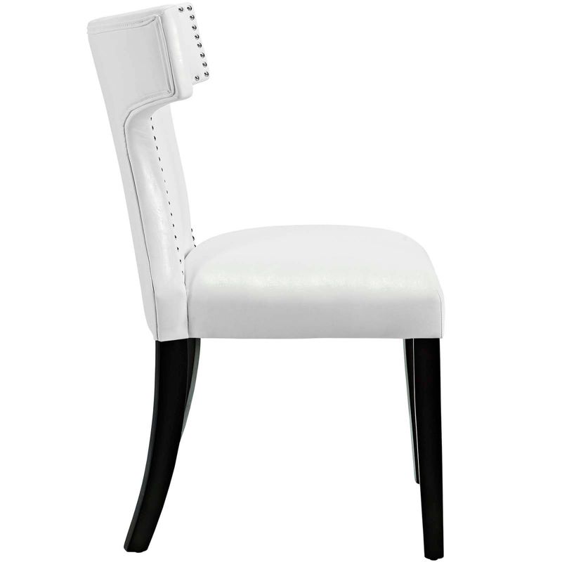 Curve Vinyl Upholstered Dining Chair White - Modway, 4 of 7