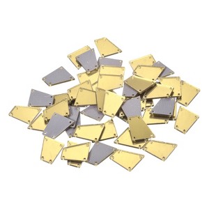Unique Bargains Flat Back Sew on Acrylic Irregular Mirror Rhinestones Beads 50 Pcs - 1 of 4