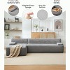 106" L-Shape Cloud Sectional Couch - Modular deep seat sofa sleeper with left-facing chaise, no assembly required. - 4 of 4