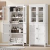 Dcolora Tall Bathroom Storage Cabinet with 6 Doors and Adjustable Shlef - 4 of 4