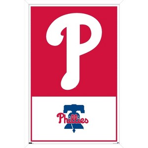Trends International MLB Philadelphia Phillies - Logo 22 Framed Wall Poster Prints - 1 of 4