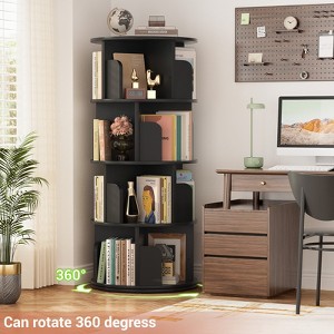 Aheaplus 4-tier Rotating Bookshelf Tower Revolving Corner Bookcase - 1 of 4
