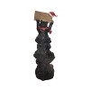 Transpac Resin 13.25 in. Multicolor Christmas Bear Stack Figurine - 3 of 4