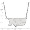 Black Bow Jewelry 14k White Gold North Dakota Fighting Hawks NCAA Necklace 18 Inch - 2 of 4