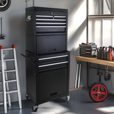 NicBex 6-Drawer Rolling Tool Chest Mobile Tool Cart with Wheels and Storage Cabinets for Garage and Warehouse