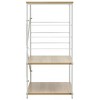 VidaXL Microwave Cabinet White and Oak 23.6"x15.6"x31.3" Engineered Wood - 4 of 4