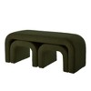 Set of 3 U-Shaped Bench,Sectional Ottoman Bench, Upholstered Ottoman Footrest Stool - 4 of 4