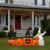 Angel Sar 8FT Halloween Inflatable Decor, Pumpkin Ghost Blow Up with LED Lights, Outdoor Indoor Yard Lawn Garden Decoration - 2 of 4