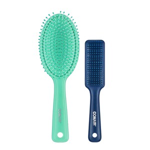 Conair Detangle & Treatment Hair Brush Set - Navy/Teal - 2pk - 1 of 4