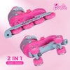 BARBIE 2in1 Kids Roller Skates, Transform from Quads to Inlines Skates, Durable Hardshell Boot, LED Wheels ABEC-7 Carbon Steel Bearings - 4 of 4