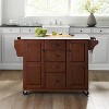 Crosley Eleanor Granite Top Kitchen Cart Mahogany: Rolling Island with Storage, MDF & Wood Frame, 2 Shelves - 4 of 4