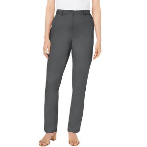Jessica London Women's Plus Size Stretch Cotton Chino Straight Leg Pant - 1 of 4