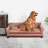 XX-Large Dog Couch Pet Sofa Bed Luxury Anti-wear Leather Dog Cat Snuggle Lounger Waterproof Easy To Clean - 3 of 4