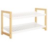 Wylie Shoe Rack - White/Natural - Safavieh - 3 of 4