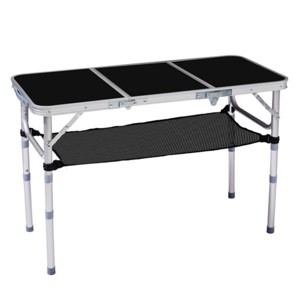 Syemin Folding Tables Adjustable 3ft Portable Pinic Table, Folding Camping Table, Foldable Lightweight Patio Side Table, Black, 35.63"*15.83"*23.63" - 1 of 4