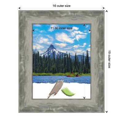 Waveline Silver 11x14 Polystyrene Wall Picture Frame
